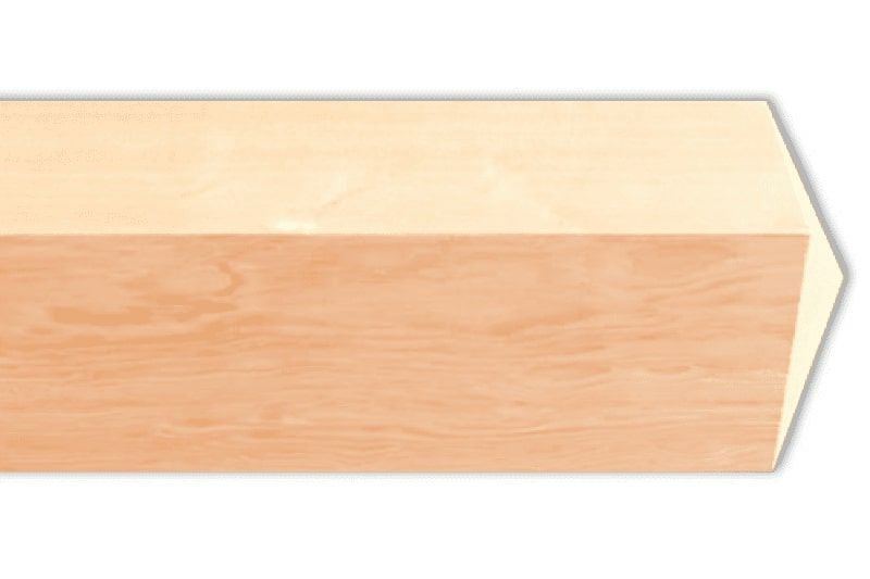 墓標8尺(2424mm)×3寸5分(105mm)角頭部分