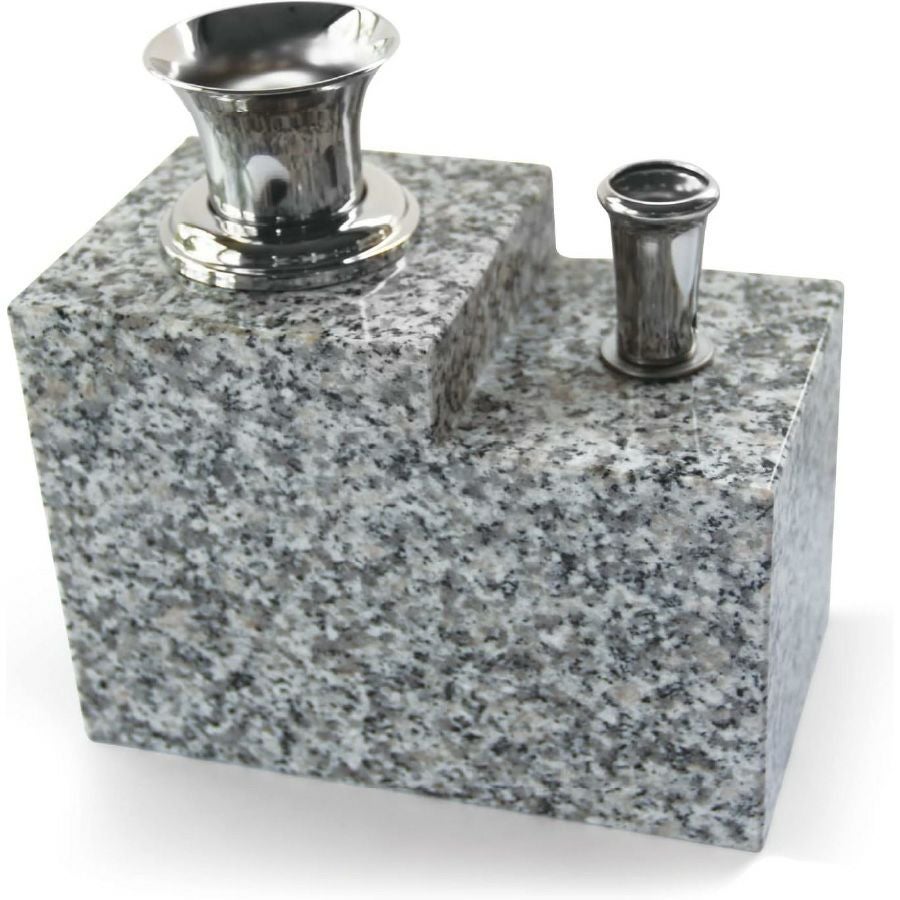 お墓用】御影石・花立・線香立て 一体型セットW44L【STクラフト謹製